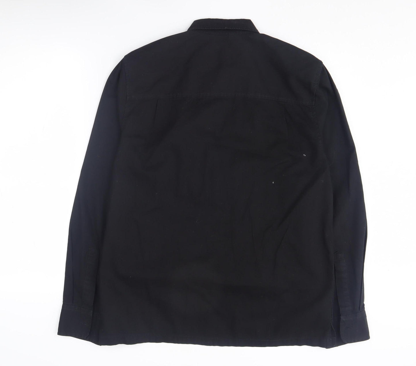 Topman Men's Black Cotton Mid-Length Jacket M