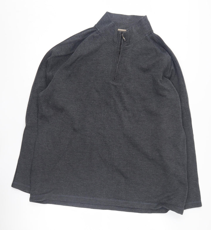 Maine New England Men's Grey 3XL 1/4 Zip Sweatshirt