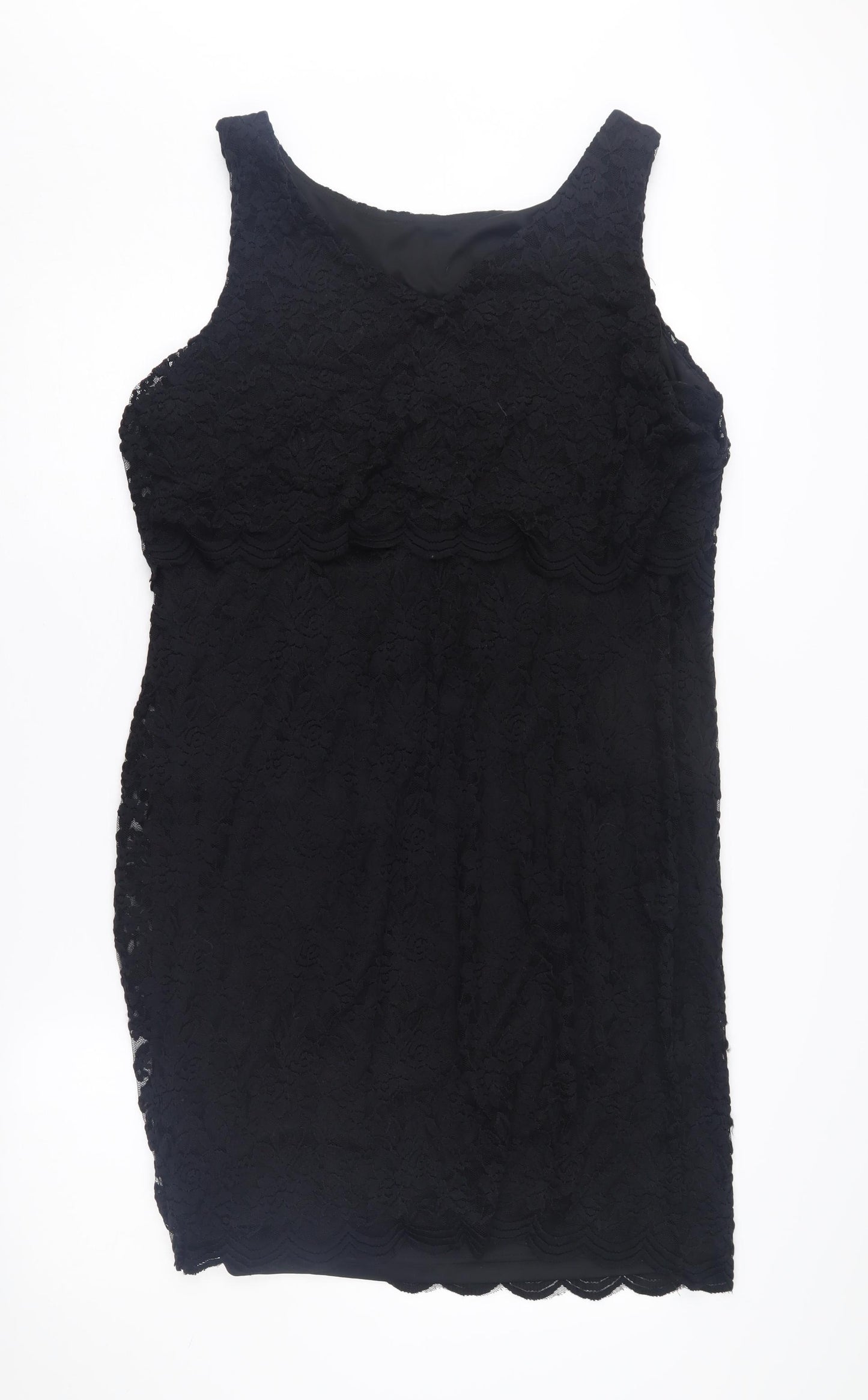 Roman Women's Black Sheath Dress, Size 18, Knee-Length