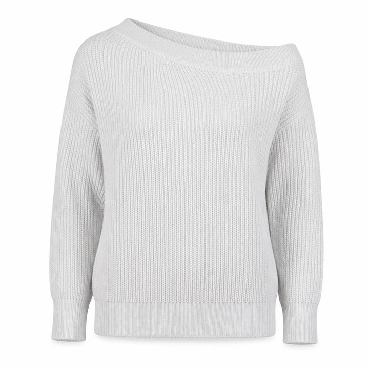 Nasty Gal Women's Ivory Chunky Knit Boat Neck Jumper Size S