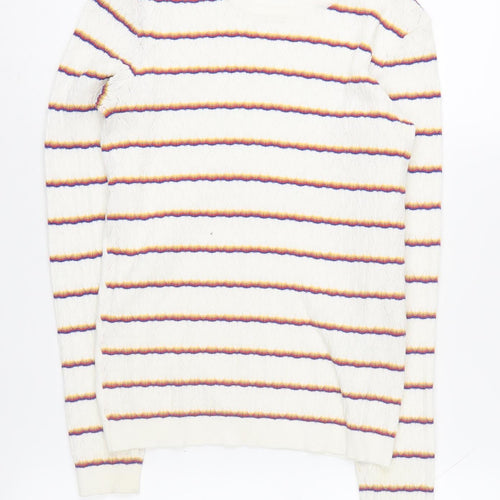 Warehouse Women's Multicoloured Striped Pullover Jumper Size 6