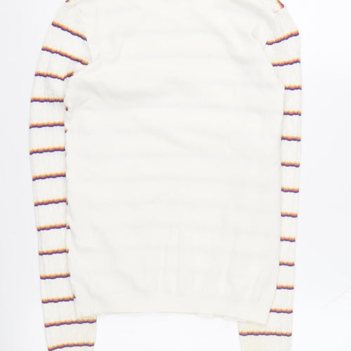 Warehouse Women's Multicoloured Striped Pullover Jumper Size 6