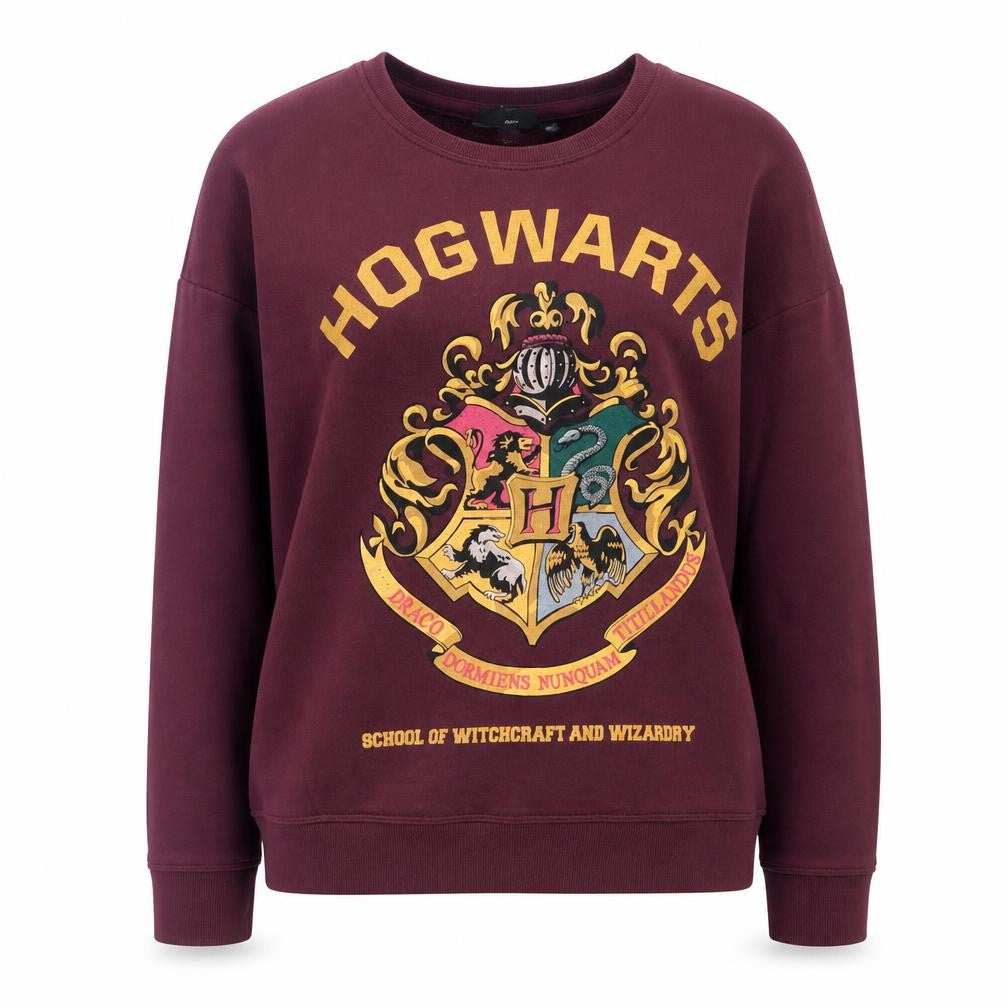 New Look Women's Purple Crew Neck Hogwarts Sweatshirt Size 10