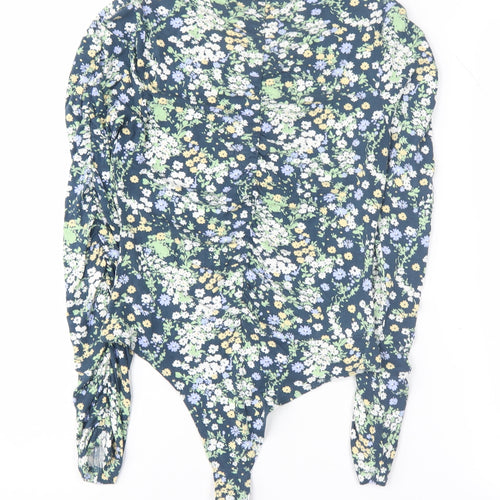 ASOS Women's Multicoloured Floral Bodysuit Size 8