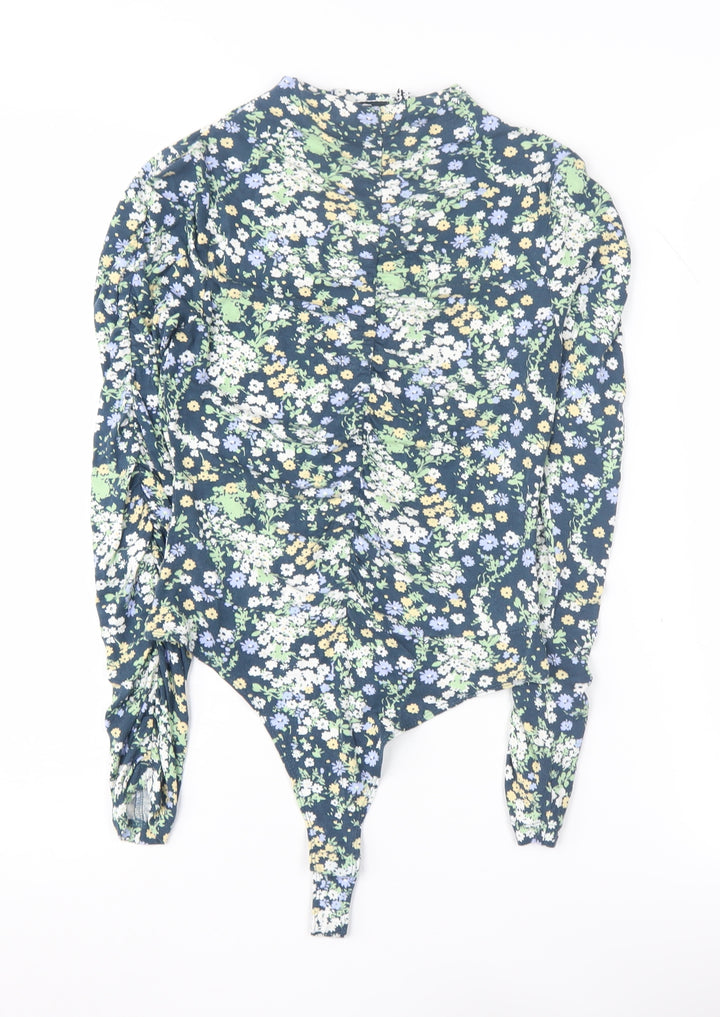 ASOS Women's Multicoloured Floral Bodysuit Size 8