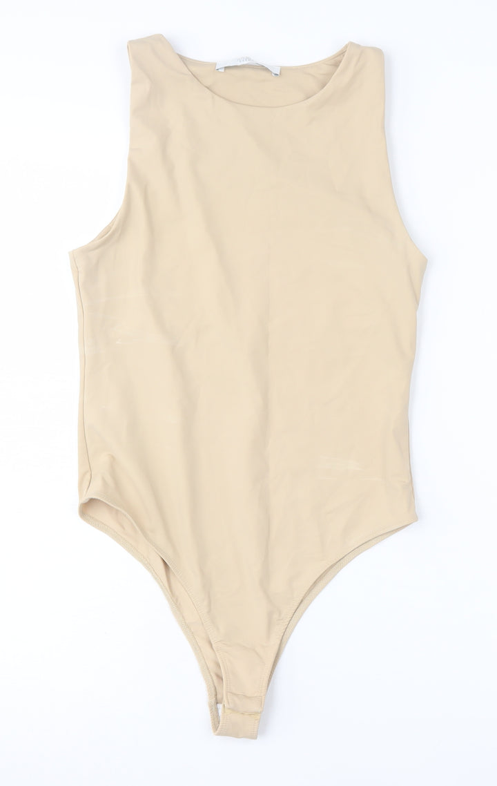 Michelle Keegan Beige Sleeveless Bodysuit UK 10 Women