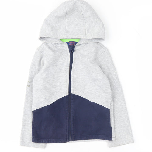 Mountain Warehouse Boys Grey and Blue Full Zip Hoodie 5-6 Years
