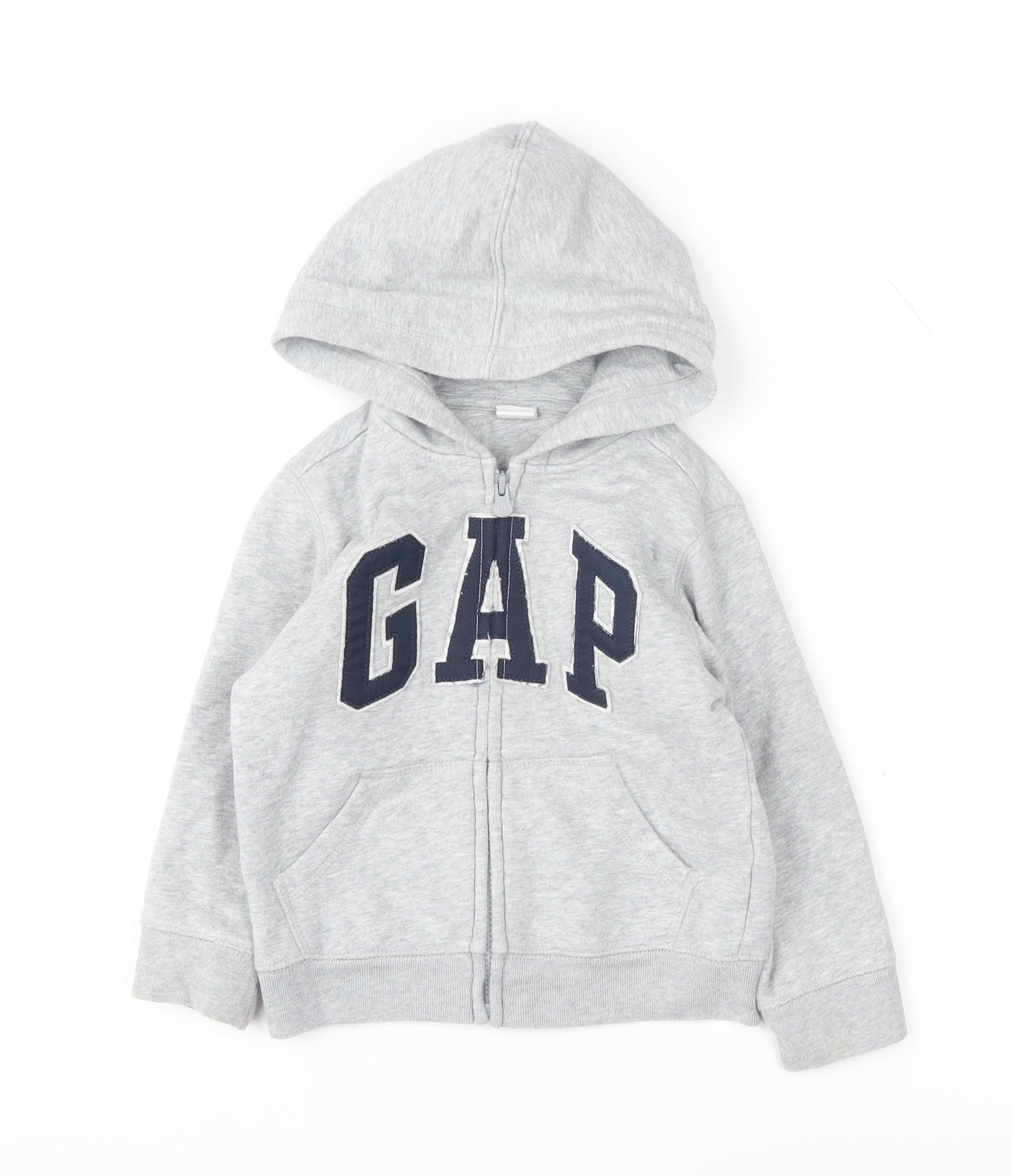 GAP Boys Grey Full Zip Hoodie, 4 Years, Casual Style