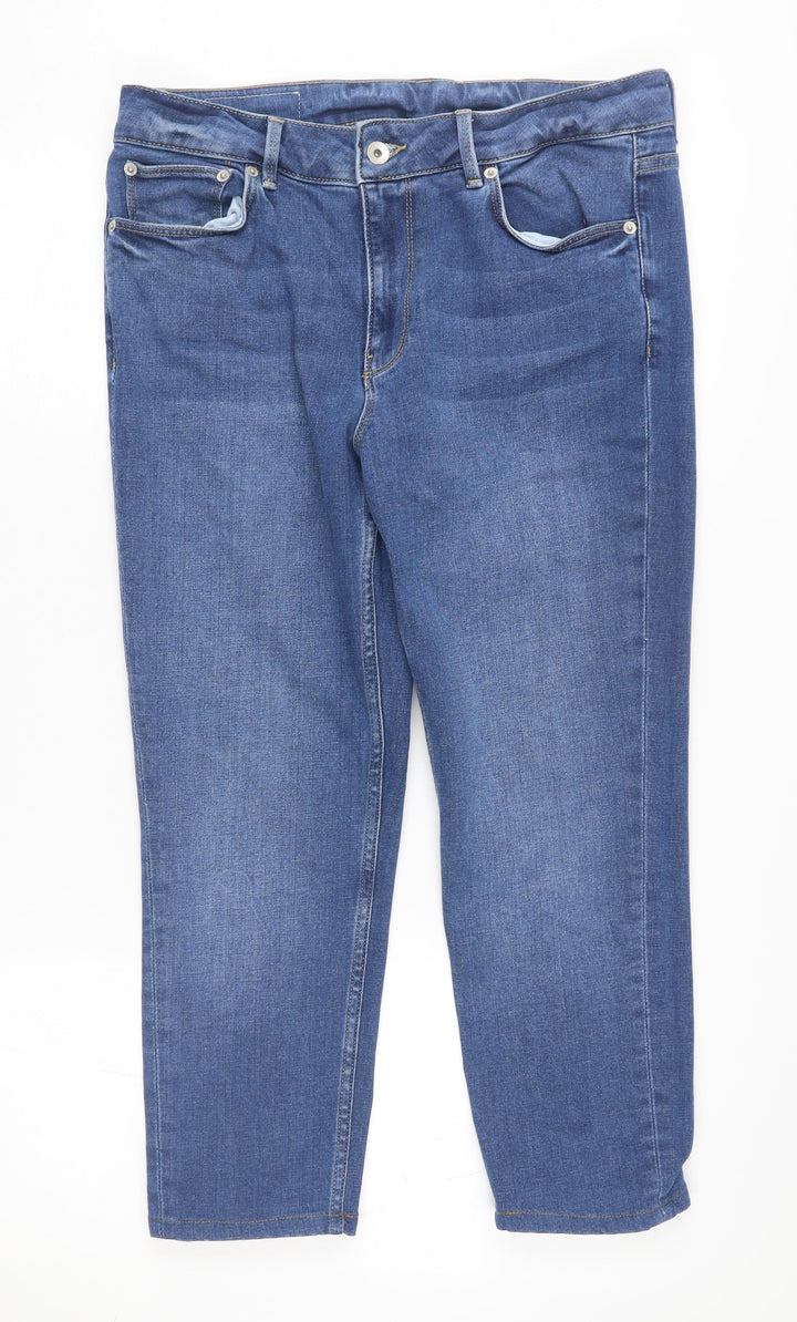 Jigsaw Women's Blue Straight Jeans Size 2 with Zip Closure