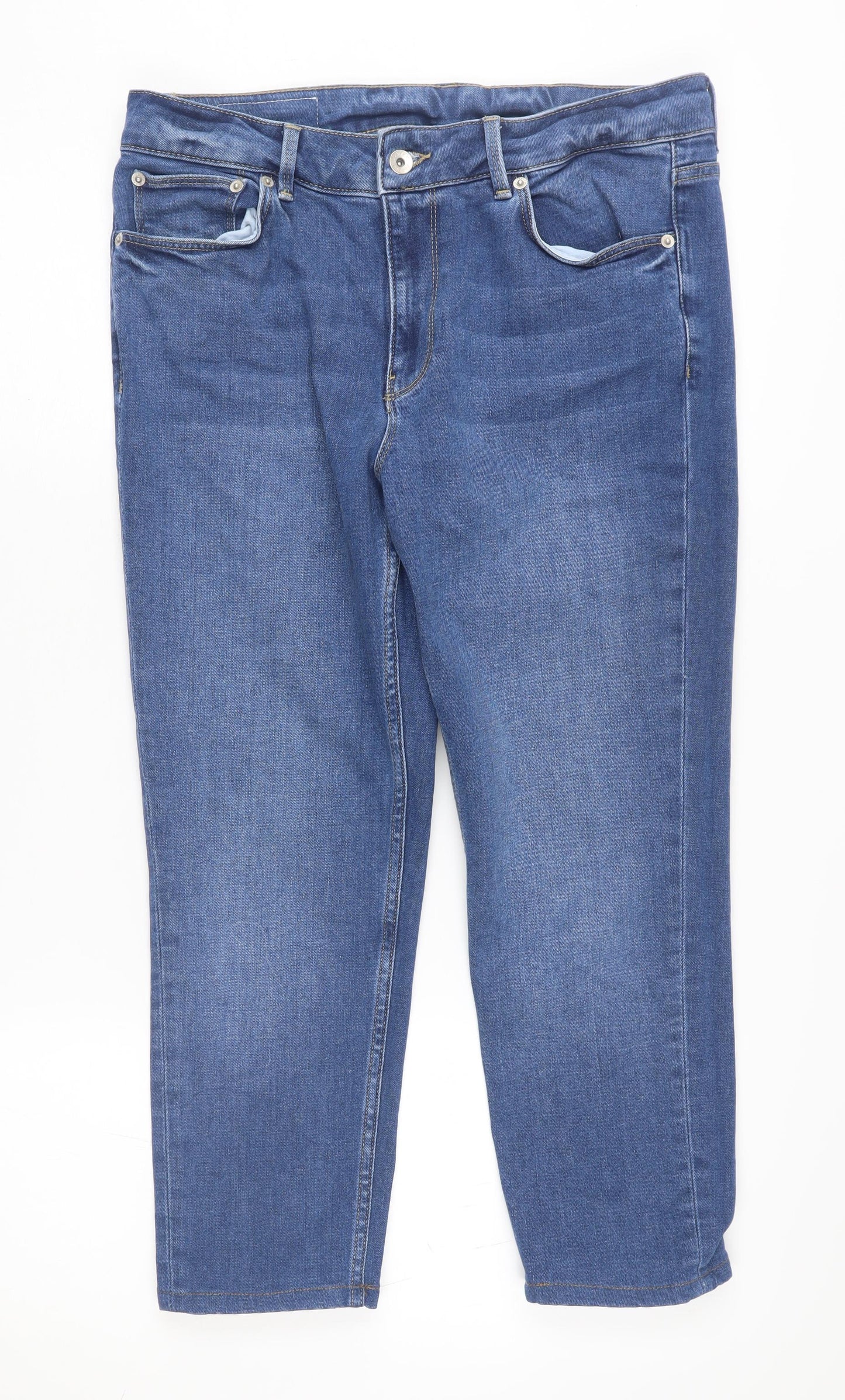Jigsaw Women's Blue Straight Jeans Size 2 with Zip Closure