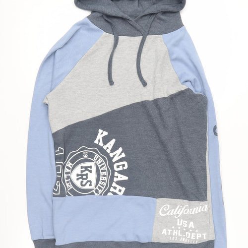 KangaROOS Women's Grey/Blue Pullover Hoodie Size 10/12