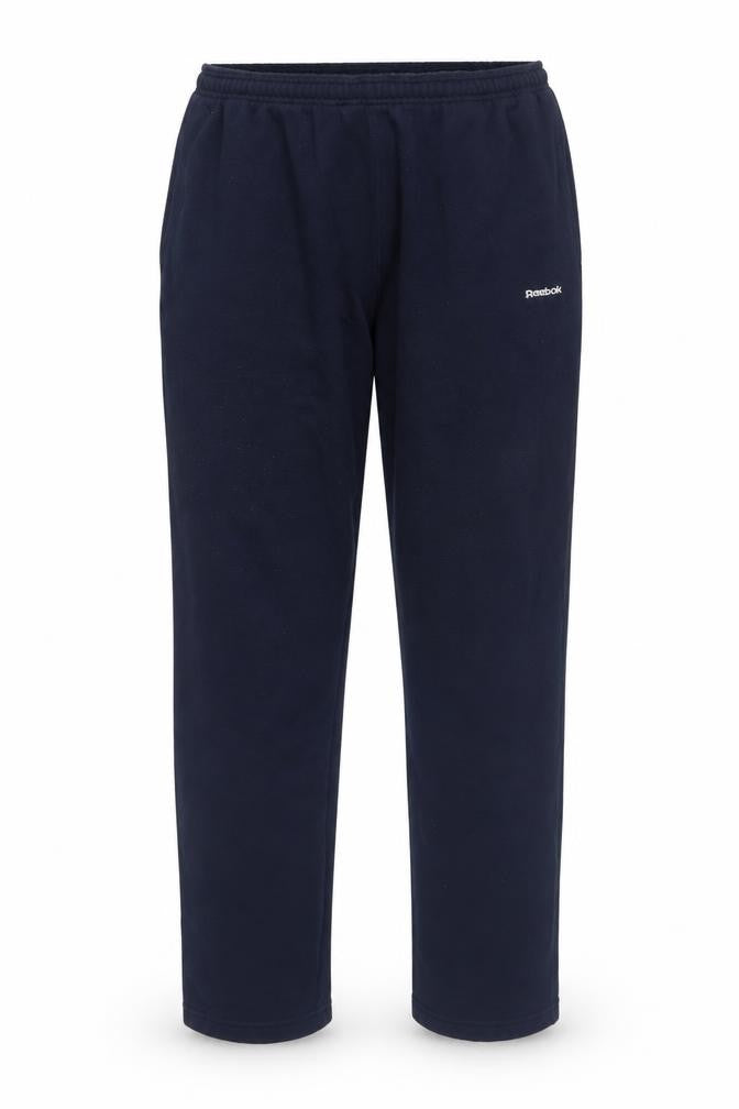 Front view of Reebok unisex black sweatpants, size 12