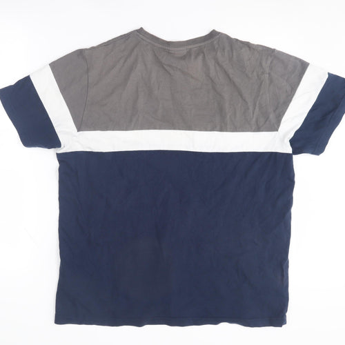 Ellesse Men's Blue Grey Crew Neck Sports T-Shirt Size L