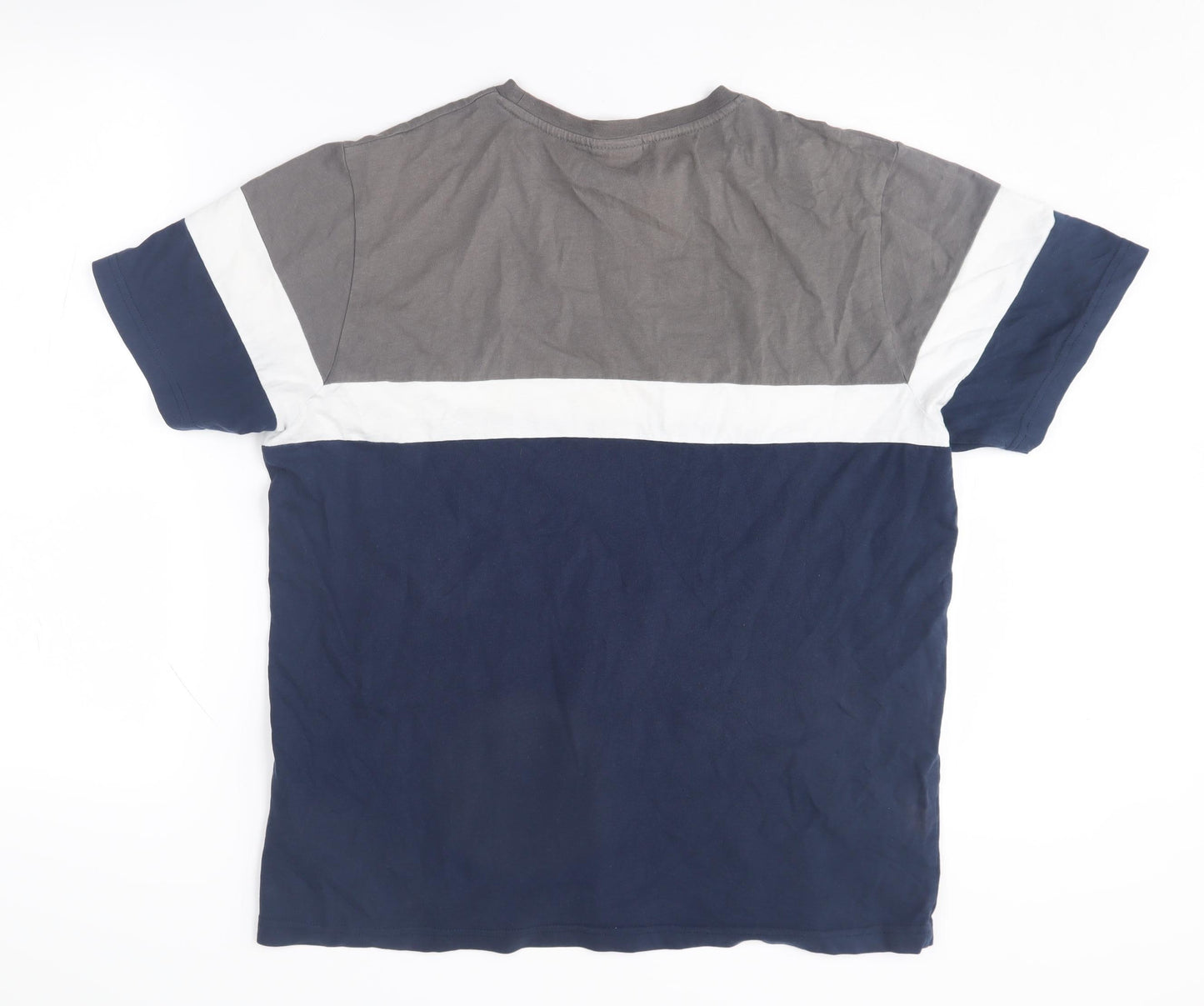 Ellesse Men's Blue Grey Crew Neck Sports T-Shirt Size L