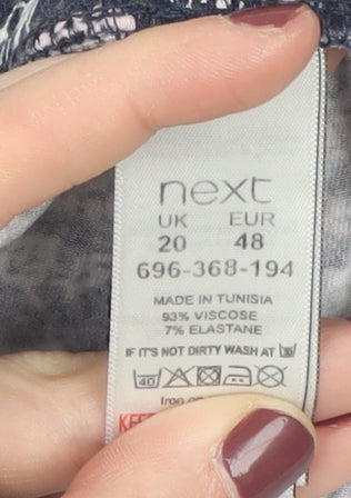 Next Women's Multicoloured Floral Trousers Size 20