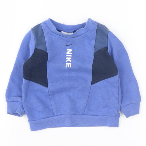 Nike Blue Unisex Baby Pullover Jumper 12-18 Months