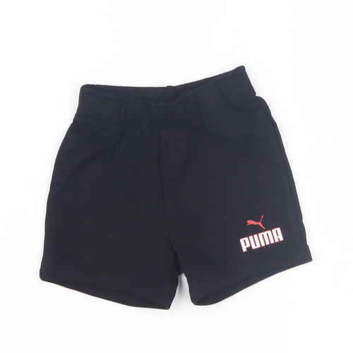 Puma Black Unisex Baby Shorts 12-18 Months