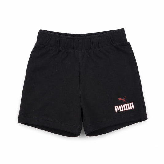 Front view of Puma Black unisex baby shorts 12-18 months