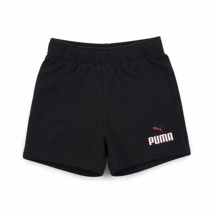 Front view of Puma Black unisex baby shorts 12-18 months