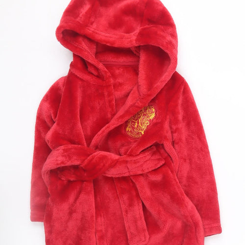 Harry Potter Red Unisex Baby Robe 6-9 Months - Hooded Fleece