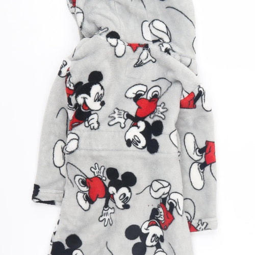 Disney Primark Grey Mickey Robe, 12-18M, Unisex, Hooded, Fleece