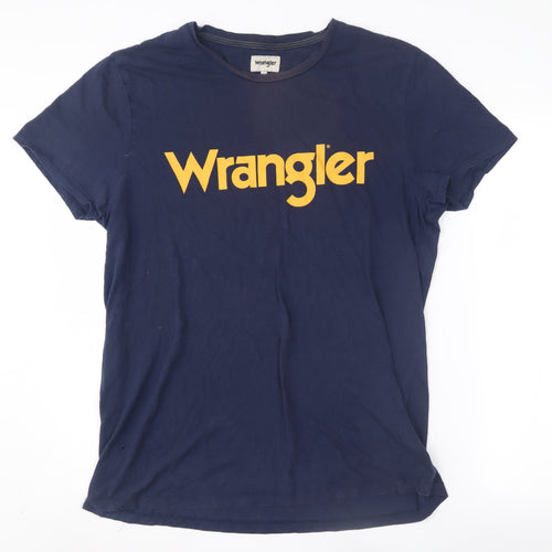 Wrangler Men's Blue L T-Shirt, Classic Crew Neck