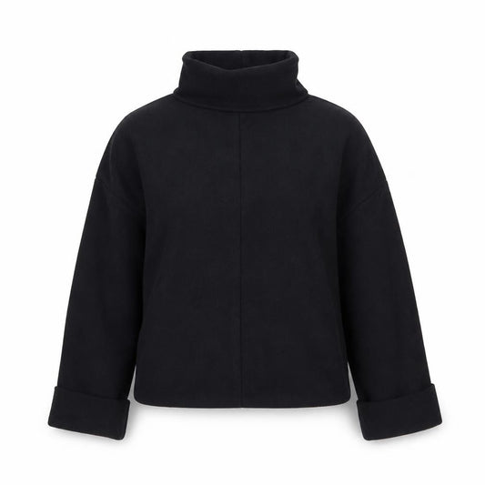 Front view of ASOS Design Women's Black Roll Neck jumper, size 8