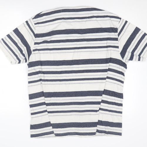 James Pringle Men's XL Striped T-Shirt Blue White