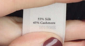 Pure Collection Women's Black Silk Cashmere Pleated Skirt L