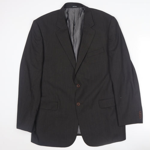 James Barry Men's Black 44R Suit Jacket Blazer