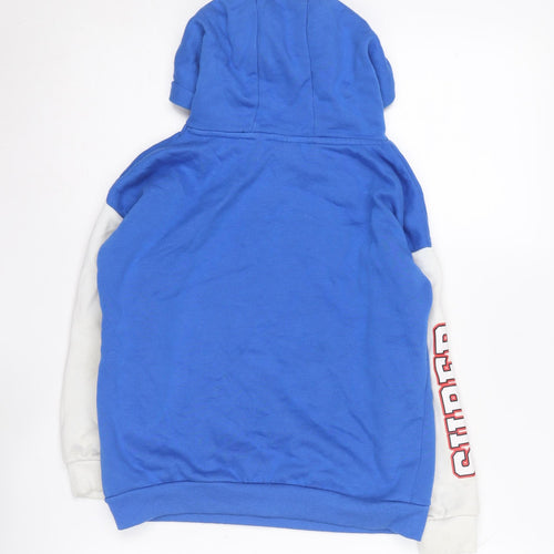 Super Mario Boys Blue Pullover Hoodie 7-8 Years Graphic Print