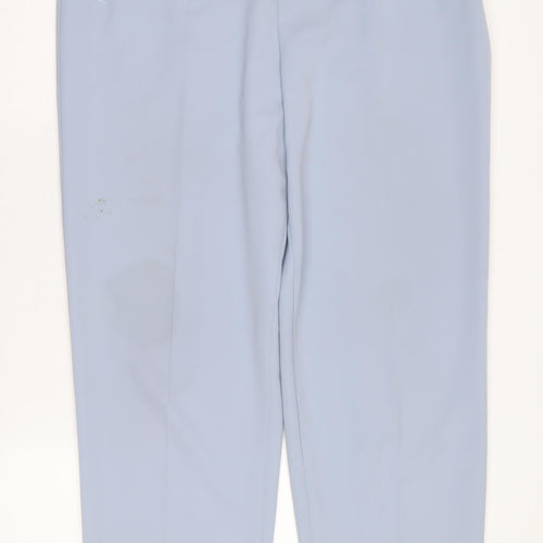 Marks and Spencer Women Blue Straight Trousers Size 16