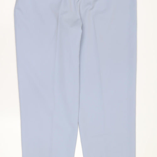 Marks and Spencer Women Blue Straight Trousers Size 16