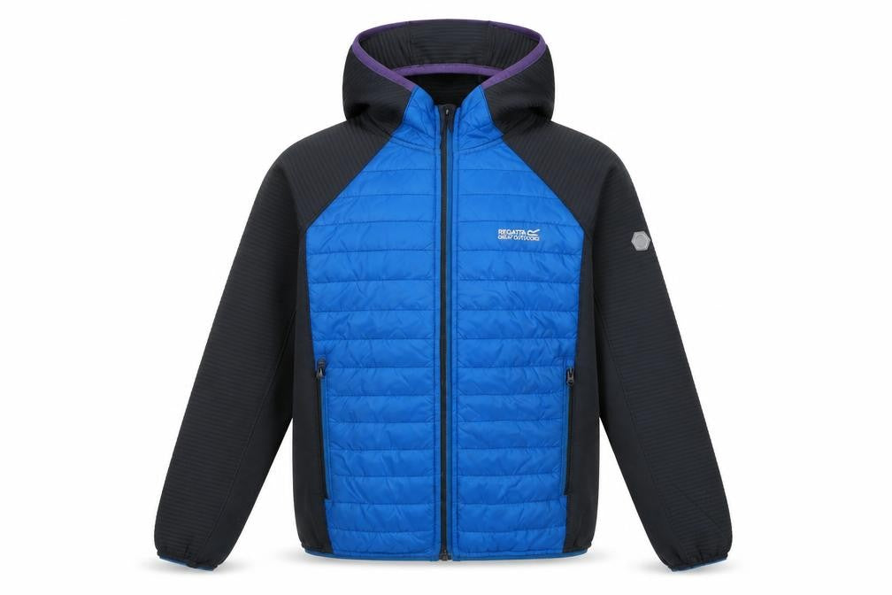 Regatta Boys Blue Black Hooded Jacket 9-10 Years