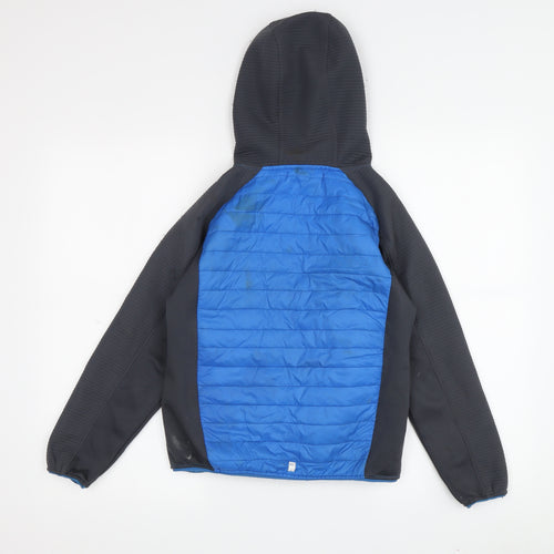 Regatta Boys Blue Black Hooded Jacket 9-10 Years