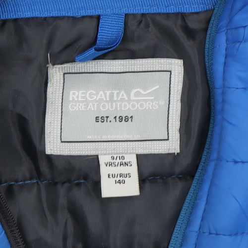 Regatta Boys Blue Black Hooded Jacket 9-10 Years