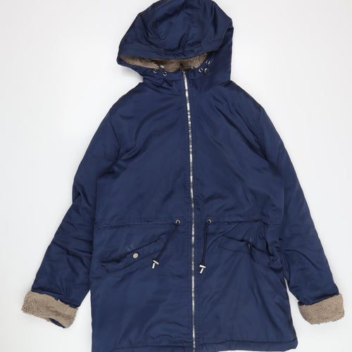 Bonmarché Women's Blue Parka Jacket Size 12