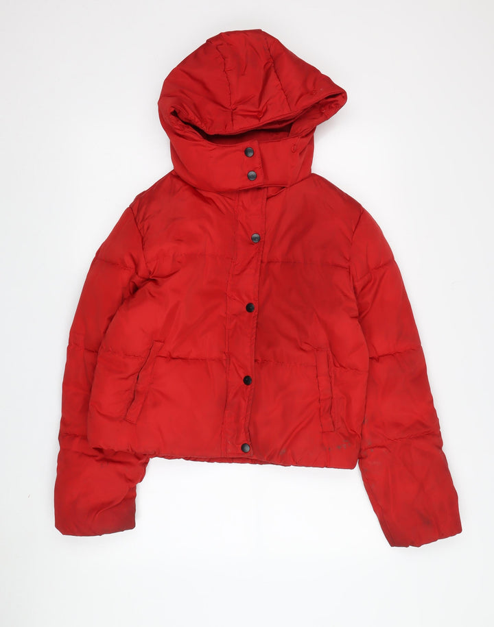 New Look Girls Red Puffer Jacket, 12-13 Years, Hooded