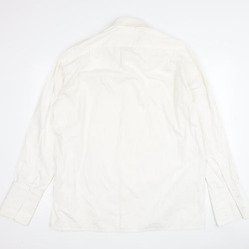 Moss Bros Men's White Dress Shirt L 42 cm