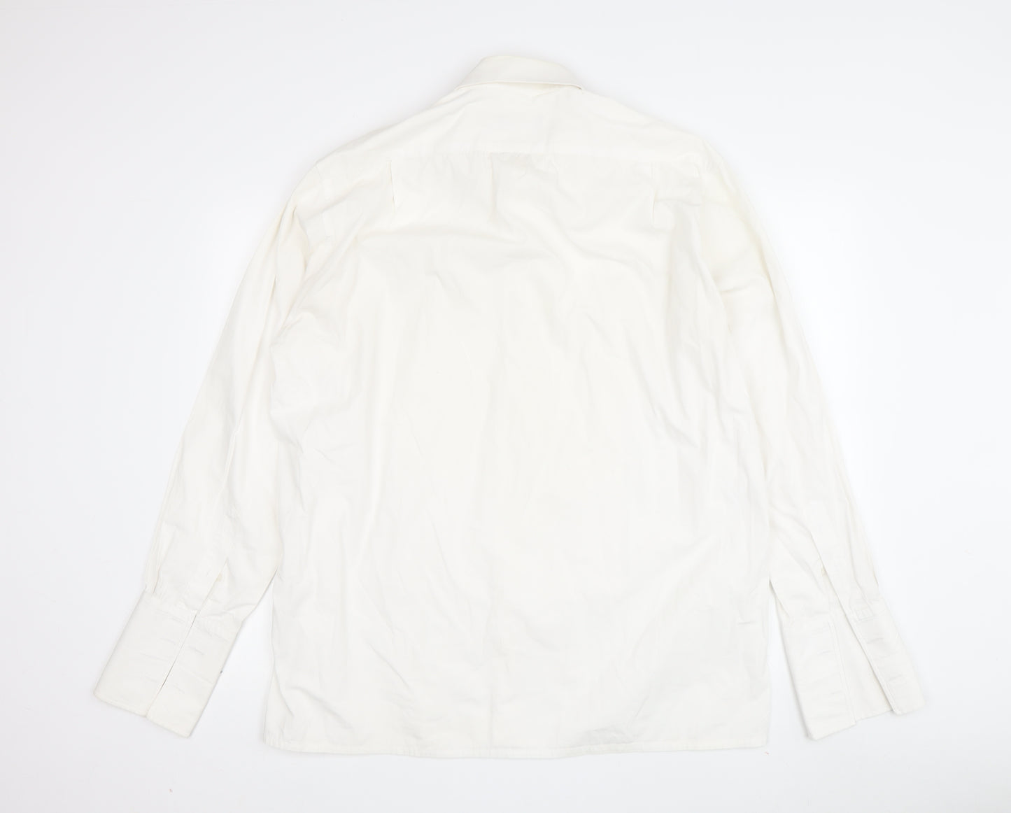 Moss Bros Men's White Dress Shirt L 42 cm