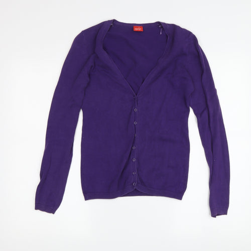 Esprit Women's Purple XS Cardigan V-Neck