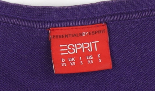 Esprit Women's Purple XS Cardigan V-Neck