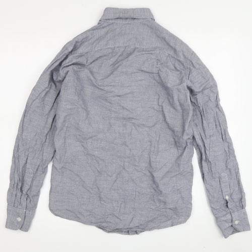 J.Crew Men's Slim Blue Long Sleeve Button-Up Shirt S