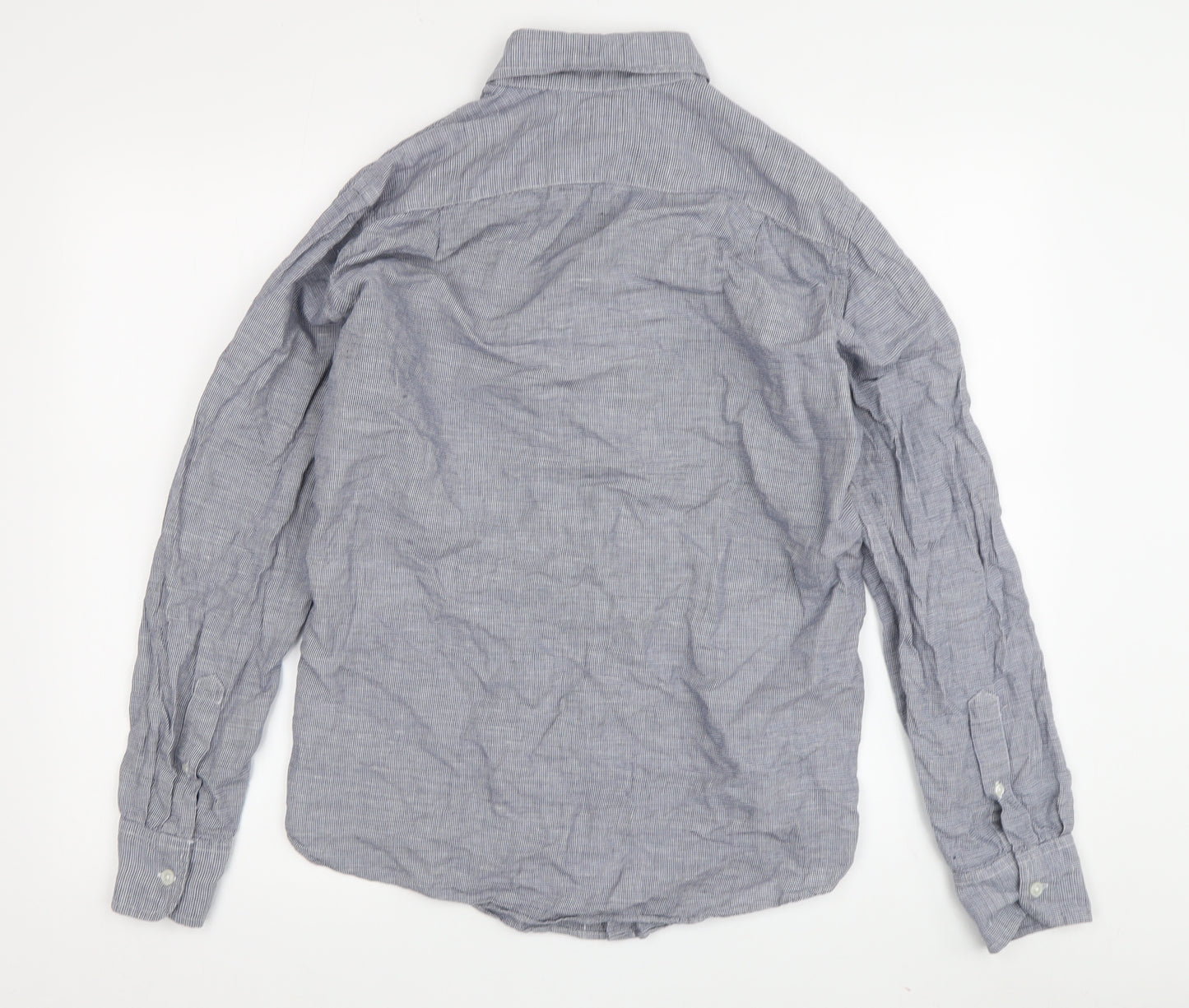 J.Crew Men's Slim Blue Long Sleeve Button-Up Shirt S