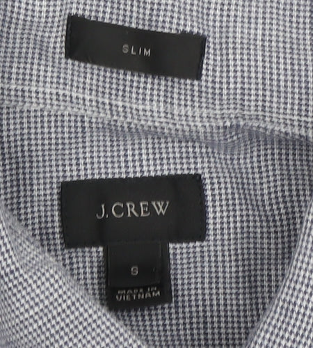 J.Crew Men's Slim Blue Long Sleeve Button-Up Shirt S