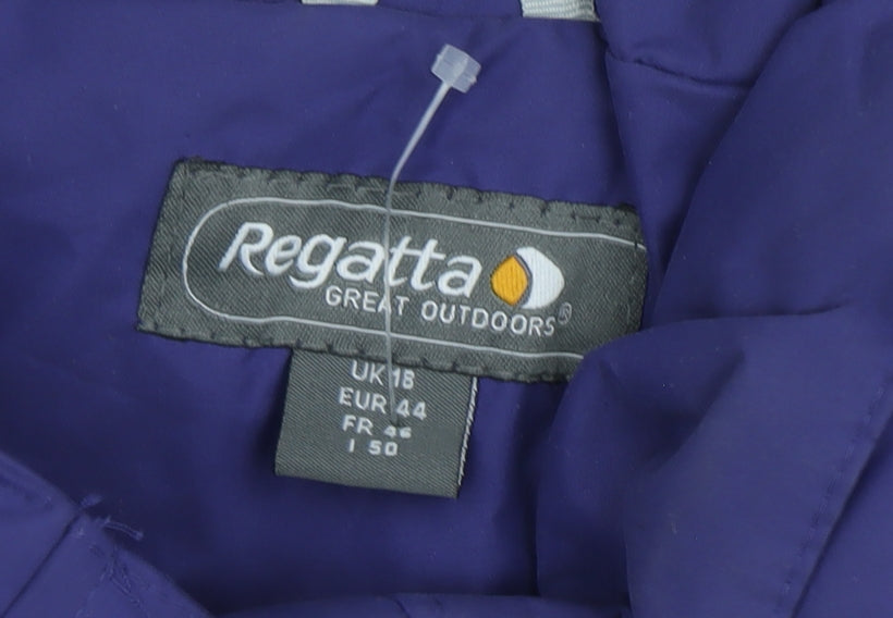 Regatta Women's Purple Waterproof Rain Coat Size 18