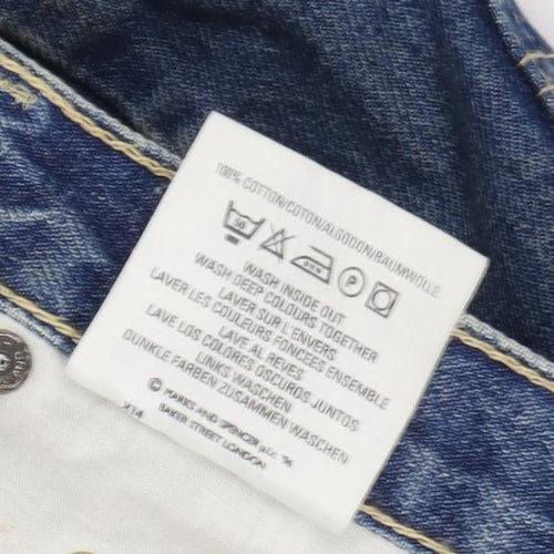 Marks & Spencer Men's Blue Straight Jeans Size 38