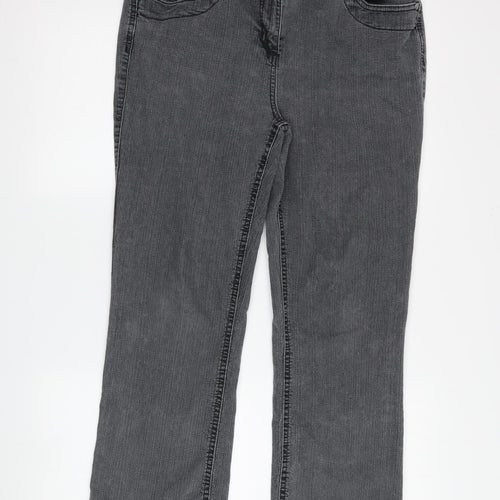 M&Co. Women's Grey Jeans Size 14 Embroidered Dark Wash