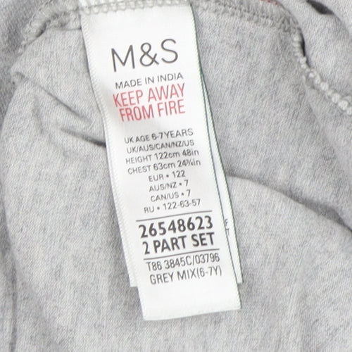 Marks and Spencer Boys Grey Spider-Man T-Shirt, 6-7 Years, Superhero Fun