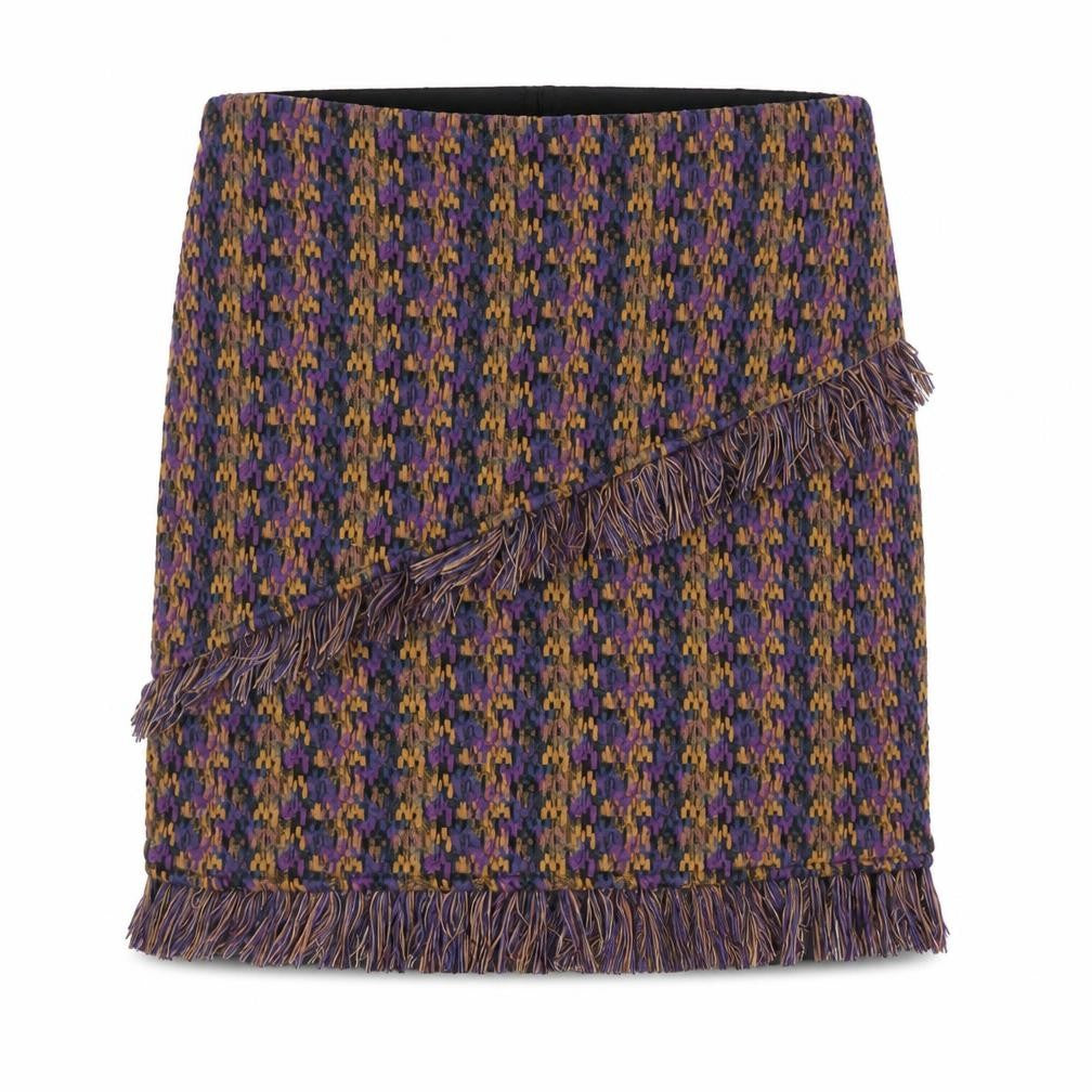 Front view of Noisy May Women's Multicoloured Tweed Skirt M